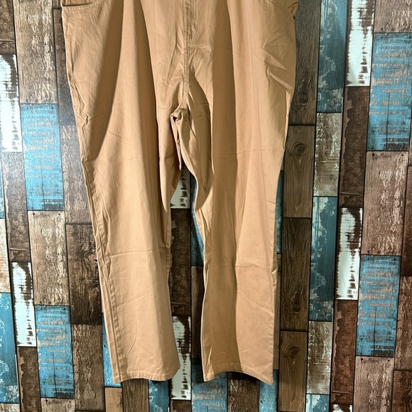 American Sweetheart 24W brown cotton elastic waist pants - Picture 3 of 15